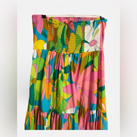 Colorful Strapless Maxi Dress - Picture 5 of 6